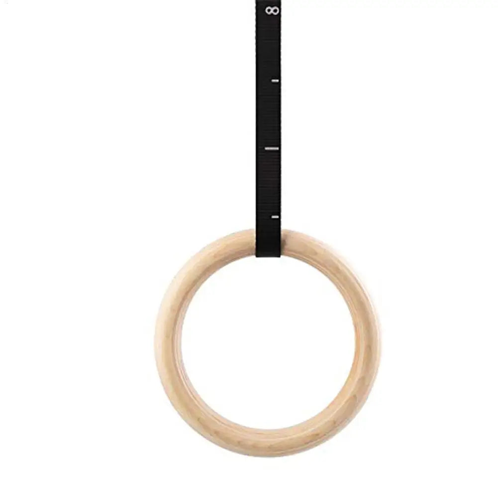 Birch Wood Pull Up Gymnastics Rings – Non-Slip Grip Training Gymnastics Training Rings Axl