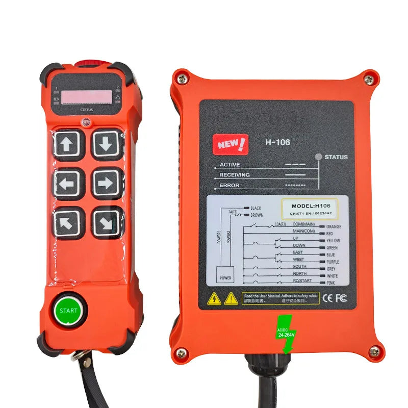 CNMAWAY H106/H108 Industrial Wireless Remote Control 6-Button Industrial Remote Control Axl