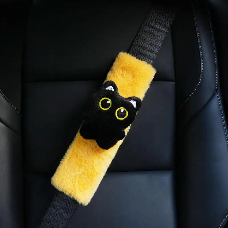 Black Cat Seatbelt Shoulder Pad – Soft Car Seat Belt Cover Seatbelt Shoulder Pad Axl A4