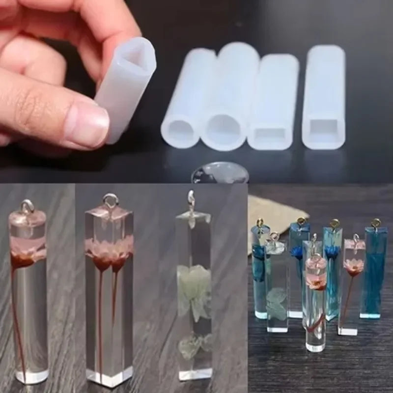 Silicone Resin Pendant Mold – DIY Jewelry Casting, 4 Shapes Jewelry Casting Mold Axl
