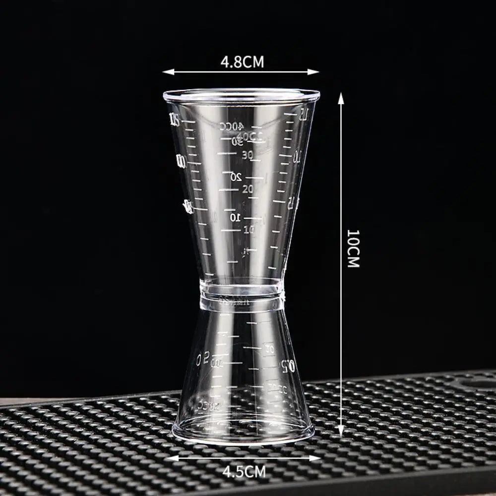 Cocktail Jigger Measuring Cup – Clear PP Home Bar Tool Cocktail Jigger Axl 20-40cc