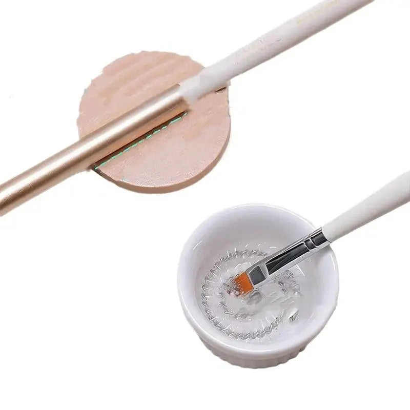 Nail Brush Cleaner Cup – Stainless Steel Mesh Base & Lid Nail Brush Cleaner Cup Axl