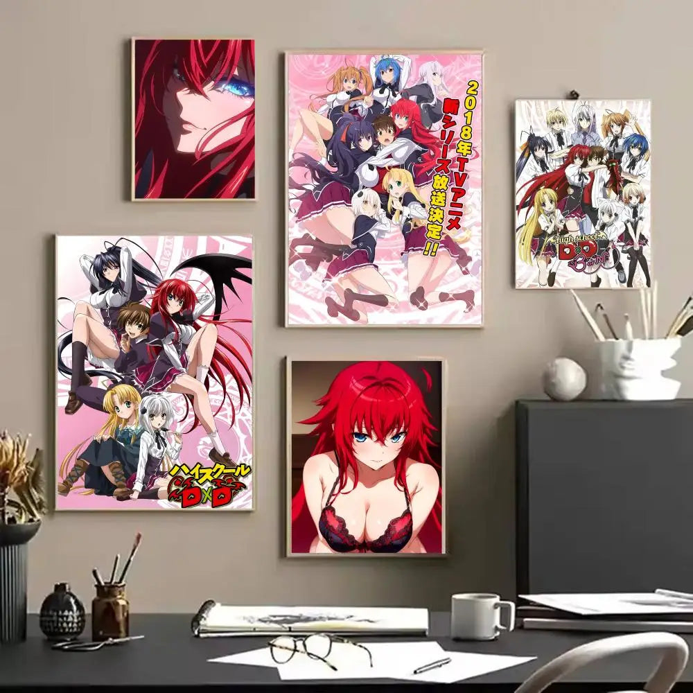 Anime High School DxD Unframed Canvas Wall Art Poster Canvas Wall Art Axl