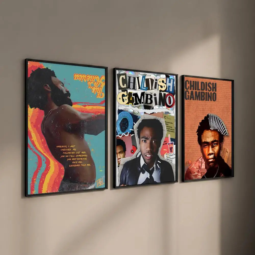 Childish Gambino HD Art Poster – Self-Adhesive Wall Sticker Art Wall Poster Axl