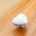 Heart-Shaped Toilet Flush Button – Fun Colorful Bathroom Decor Toilet Button Cover Axl White