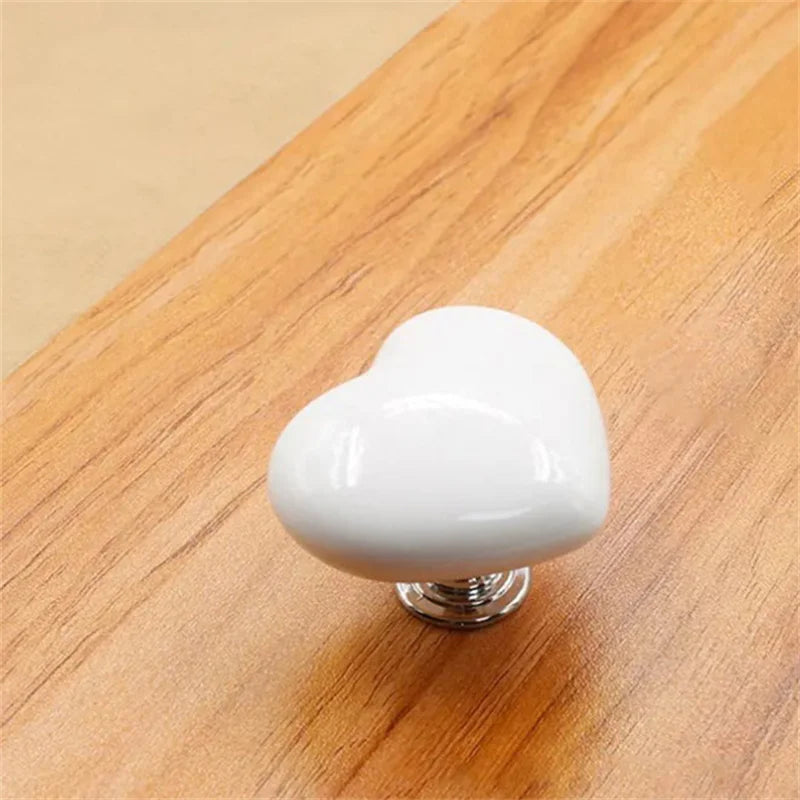Heart-Shaped Toilet Flush Button – Fun Colorful Bathroom Decor Toilet Button Cover Axl White