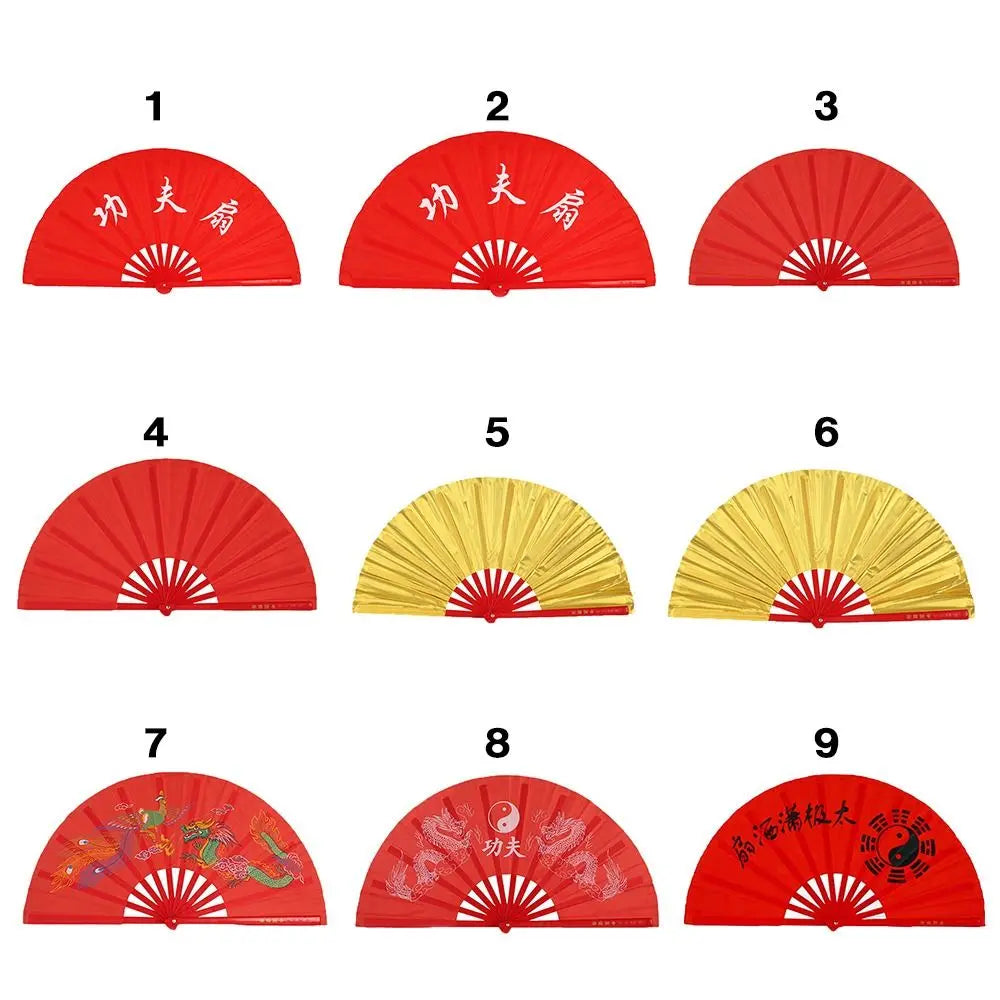 Chinese Tai Chi Kung Fu Folding Fan – Silk, 28/34cm Gift Fan Folding Performance Fan Axl