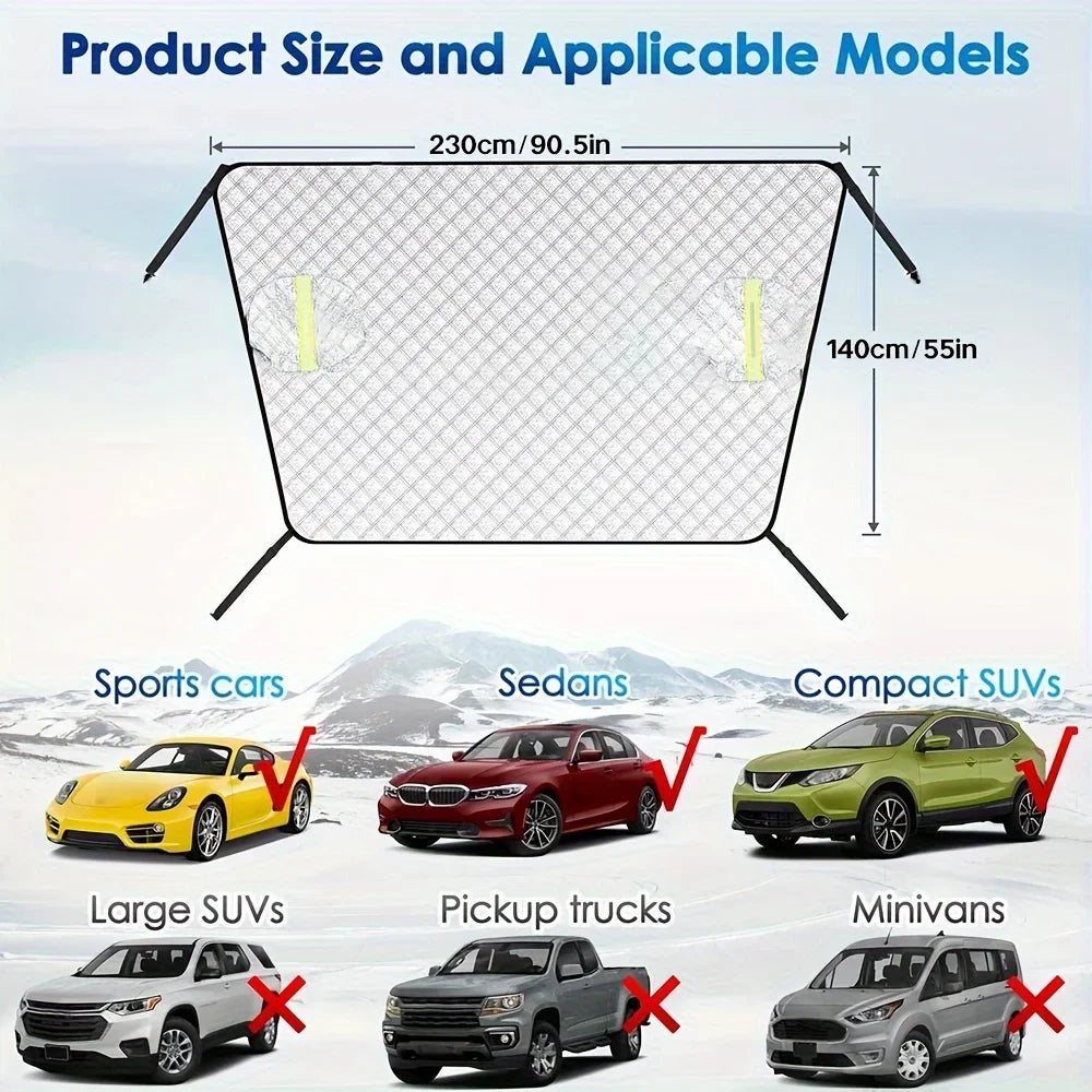 Car Windshield Cover, Wiper & Mirror Protector Sunshade Set Windshield Protector Set Axl