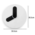 Nordic Minimalist Silent Metal Wall Clock – 46.5cm Round Wall Clock Axl White