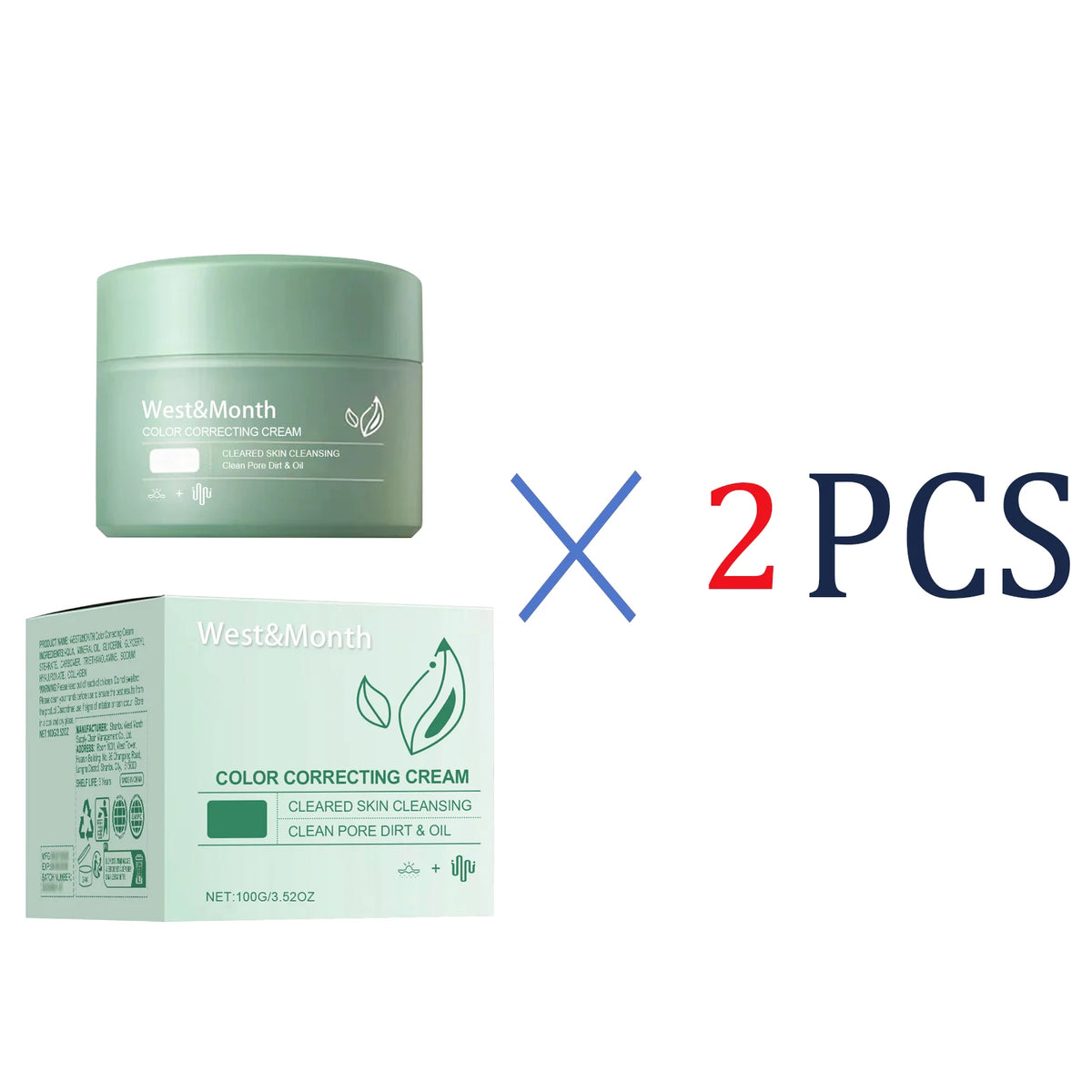WEST MONTH 100g Deep Cleansing Balm & Color Correcting Cream Deep Cleansing Balm Axl 2 Pcs