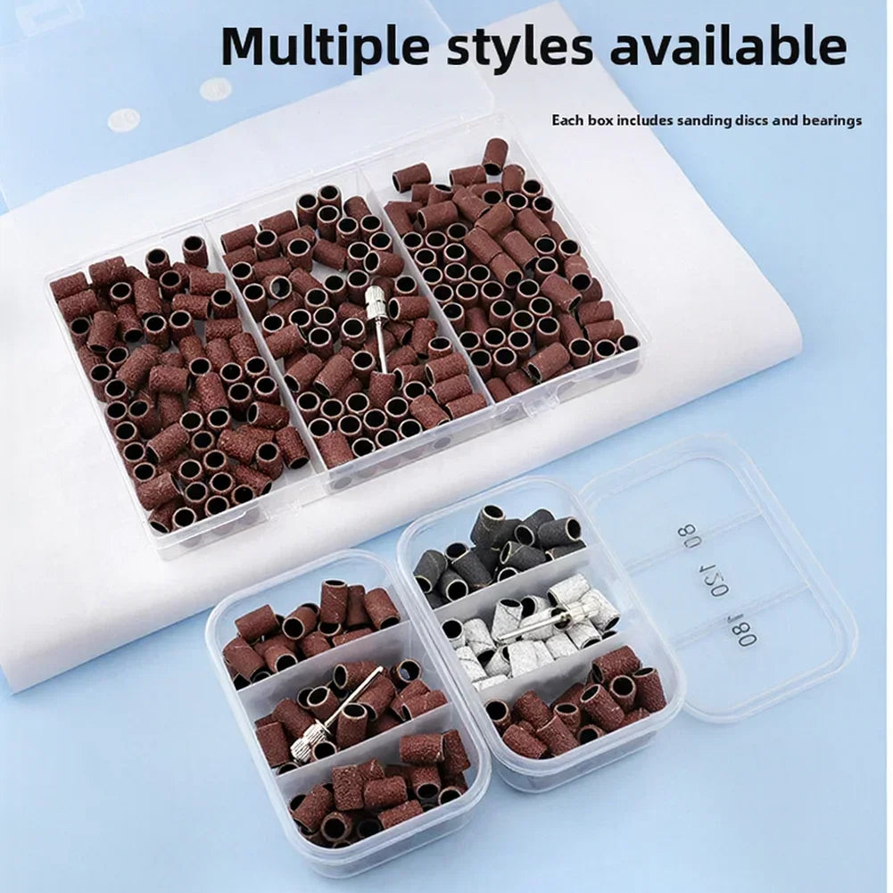 75/210 Pcs Nail Sanding Ring Bands | Electric Drill 80/120/180 Grit Nail Sanding Rings Axl