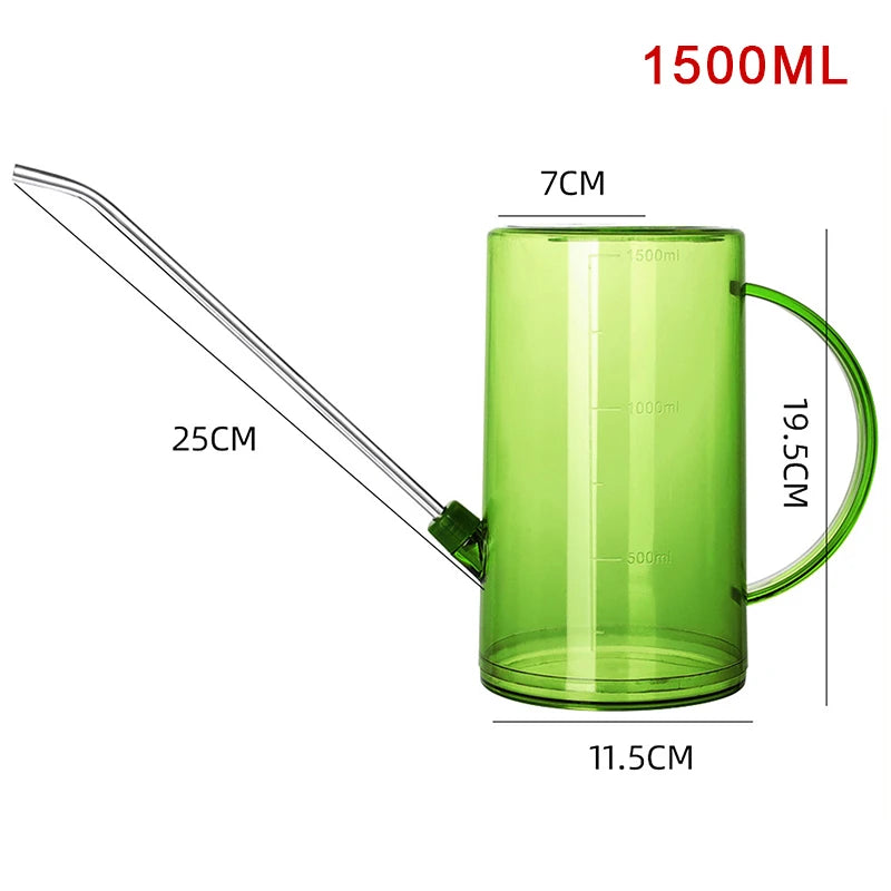 1.5L Long Spout Watering Can – Detachable Garden Kettle Garden Watering Can Axl green 1.5L