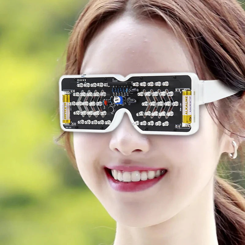 Voice-Activated LED Flashing Glasses DIY Soldering Kit DIY Electronics Kit Axl