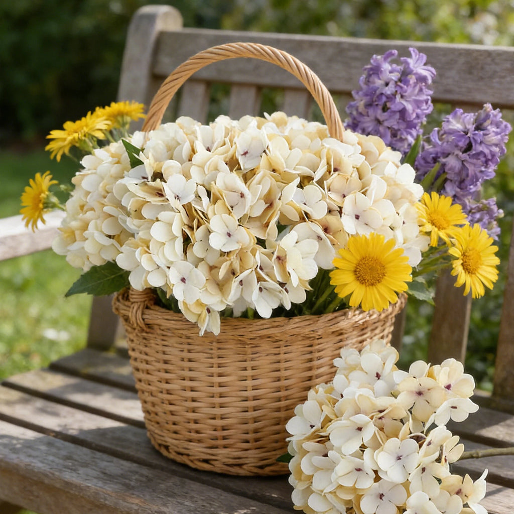 Artificial Silk Hydrangea Flowers 1/3 Pcs – Wedding & Home Décor Artificial Silk Flowers Axl