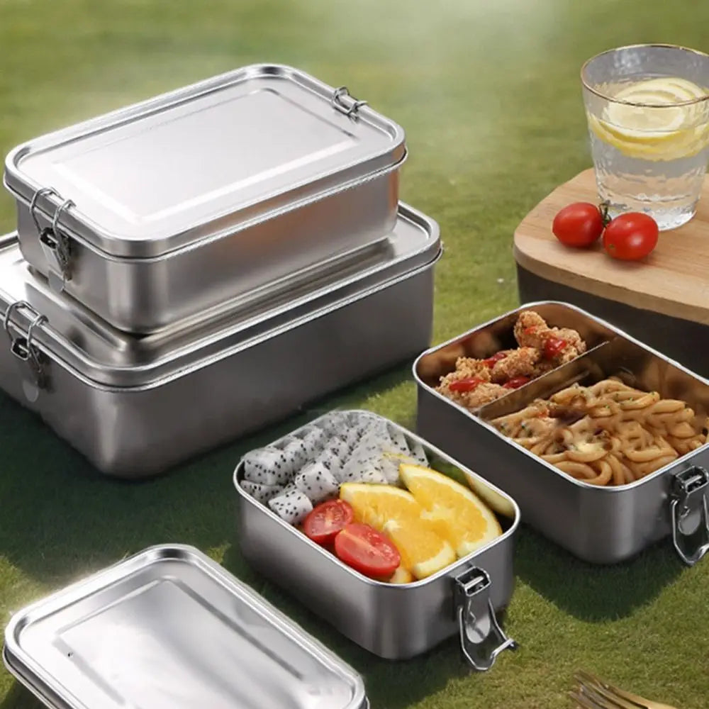 Stainless Steel Bento Box – Leakproof Large Lunch Container Stainless Steel Lunch Box Axl