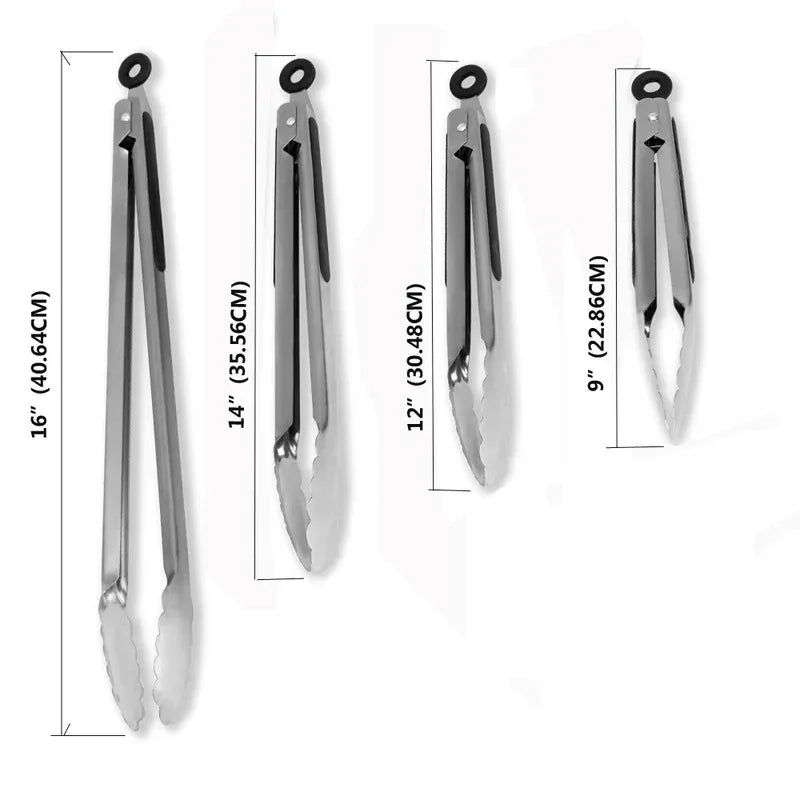 Stainless Steel BBQ Tongs – Kitchen, Grill & Camping Clips BBQ Grill Tongs Axl