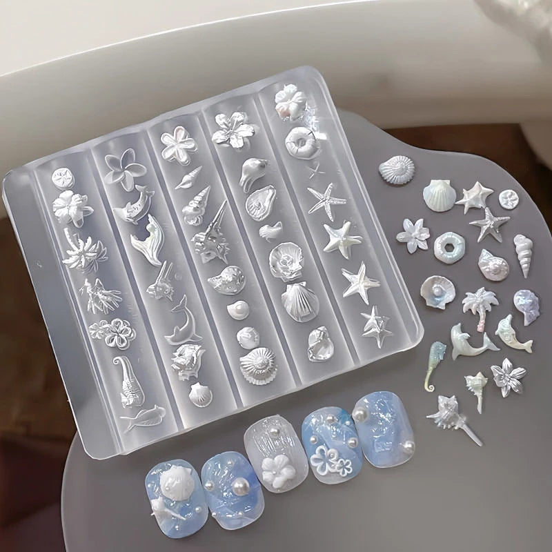 3D Silicone Nail Art Mold – Flower Design DIY Template Nail Art Mold Axl A3