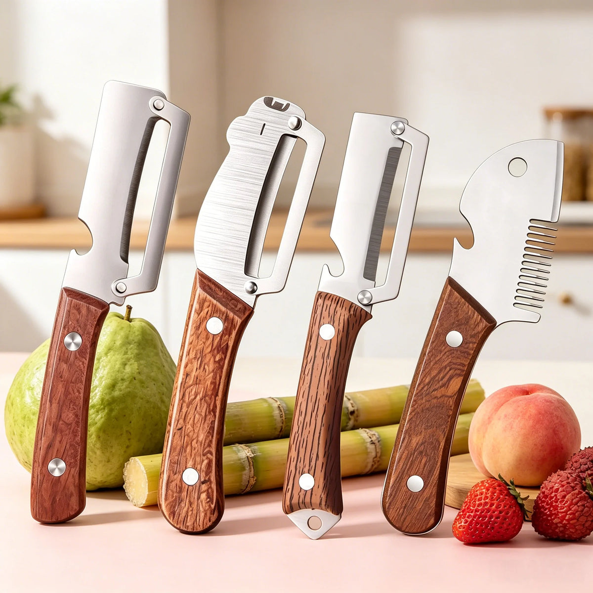 Stainless Steel Fruit & Sugarcane Peeling Knife – Kitchen Tool Kitchen Peeling Knife Axl