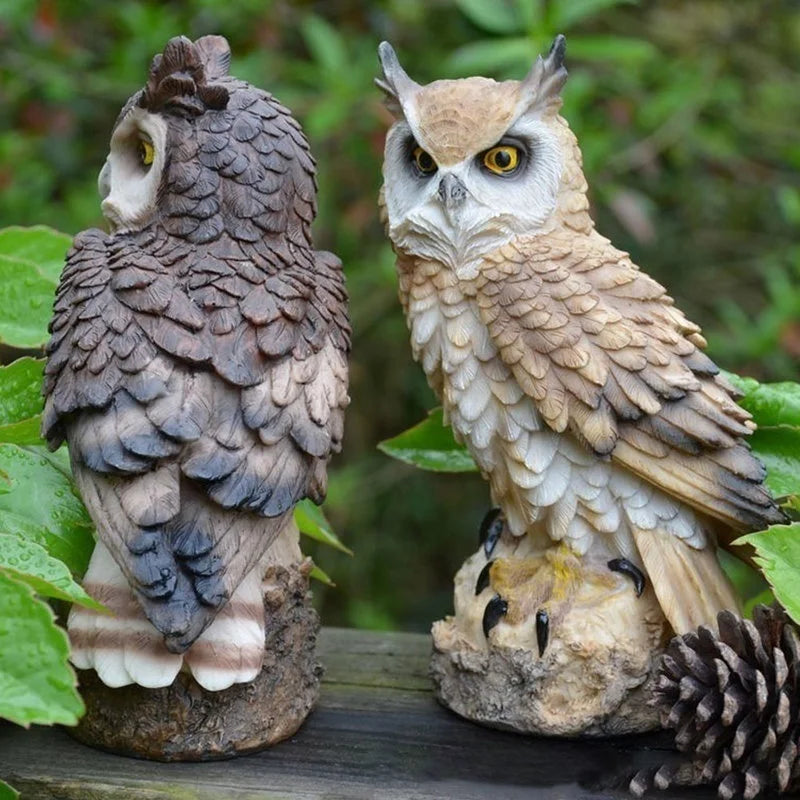 Cute Owl Resin Figurine – Indoor & Outdoor Garden Ornament Garden Figurine Axl