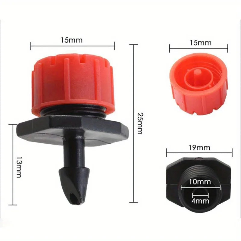 200 Pcs Micro Drip Irrigation Misting Dripper Heads 4/7mm Hose Drip Irrigation Kit Axl