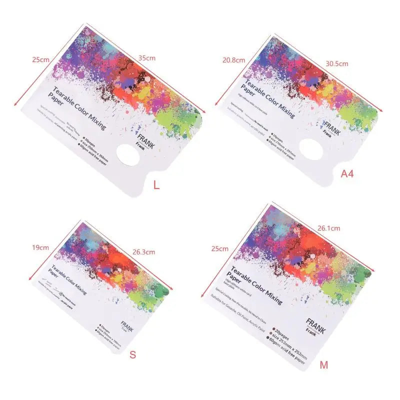 Disposable Tear-Off Palette Paper – Acrylic, Oil & Watercolor Palette Paper Pad Axl