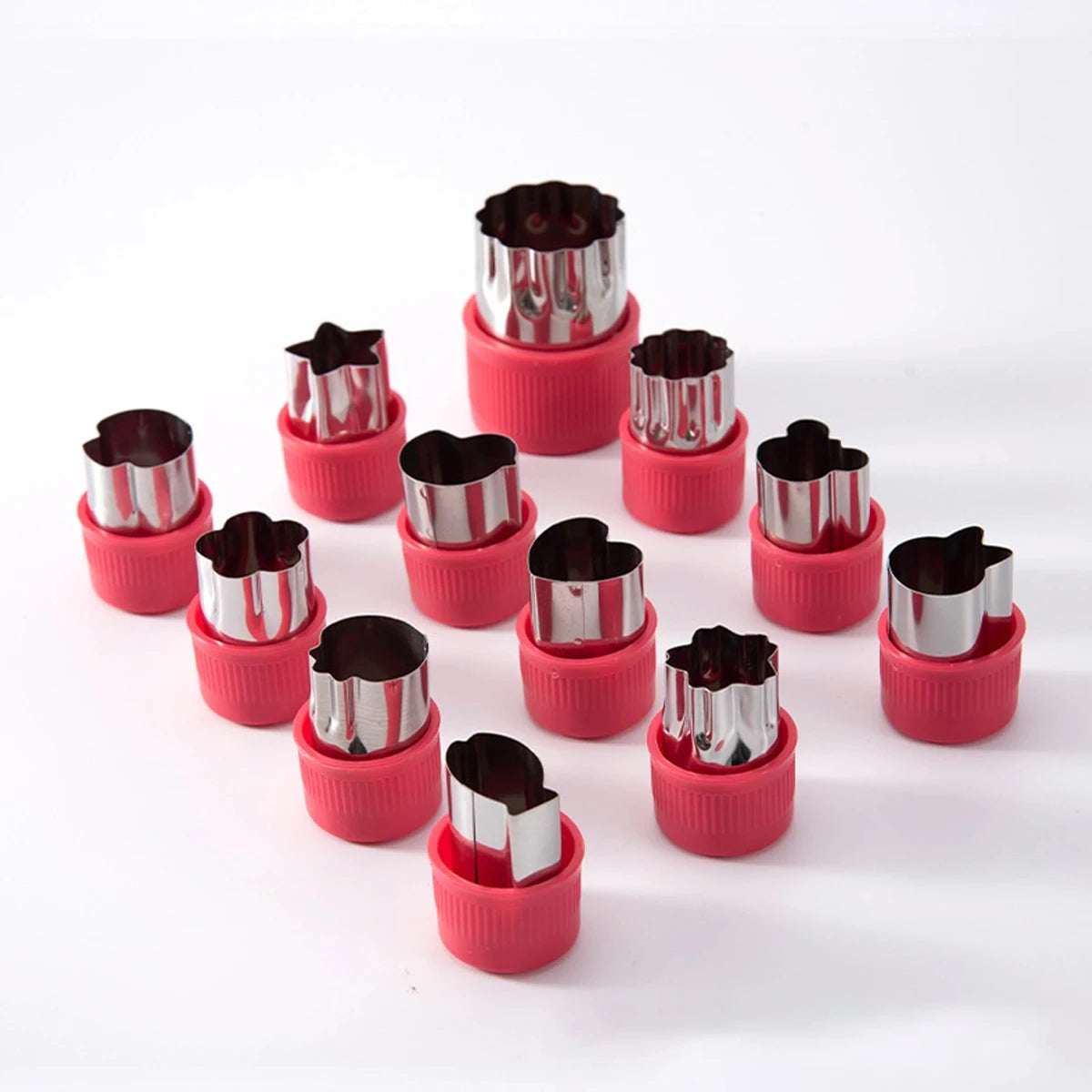 Leeseph 12-Piece Mini Cookie Cutter Set – Stainless Steel Cookie Cutter Set Axl Red 1