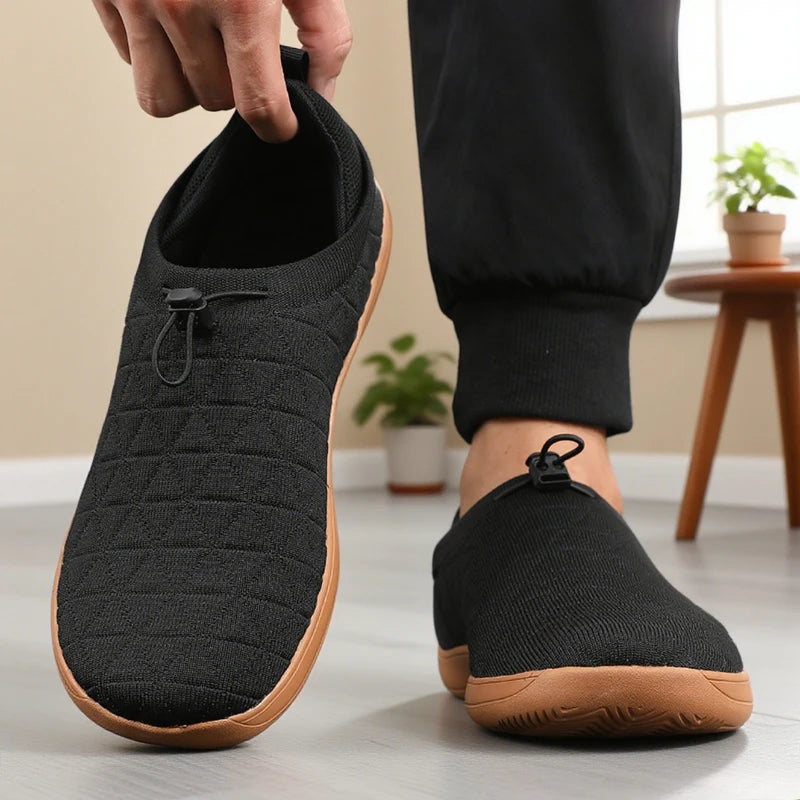 ZULIWAGN Zero Drop Wide Toe Barefoot Walking Sneakers Men Barefoot Walking Shoes Axl black 43