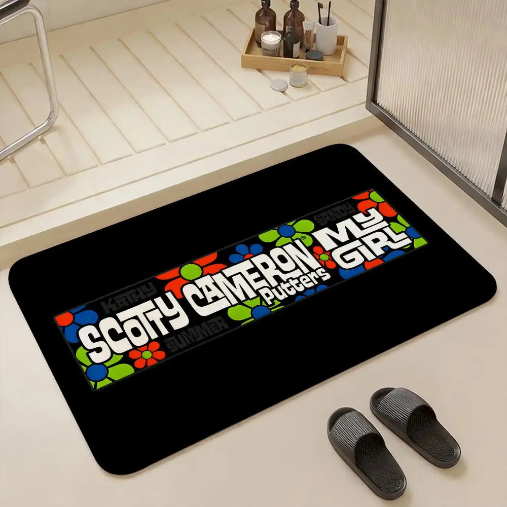 Golf Print Flannel Floor Mat – Non-Slip Soft Indoor Rug Indoor Floor Rug Axl