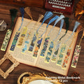12-Pc Vintage Metal Bookmarks with Tassel | Book Lover Gift Set Decorative Bookmarks Axl Painting Flower