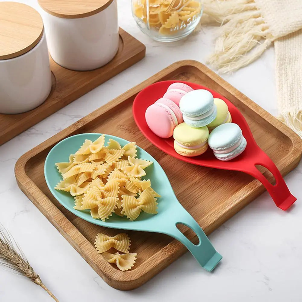Silicone Spoon Rest & Spatula Holder – Heat-Resistant Kitchen Tray Utensil Spoon Rest Axl
