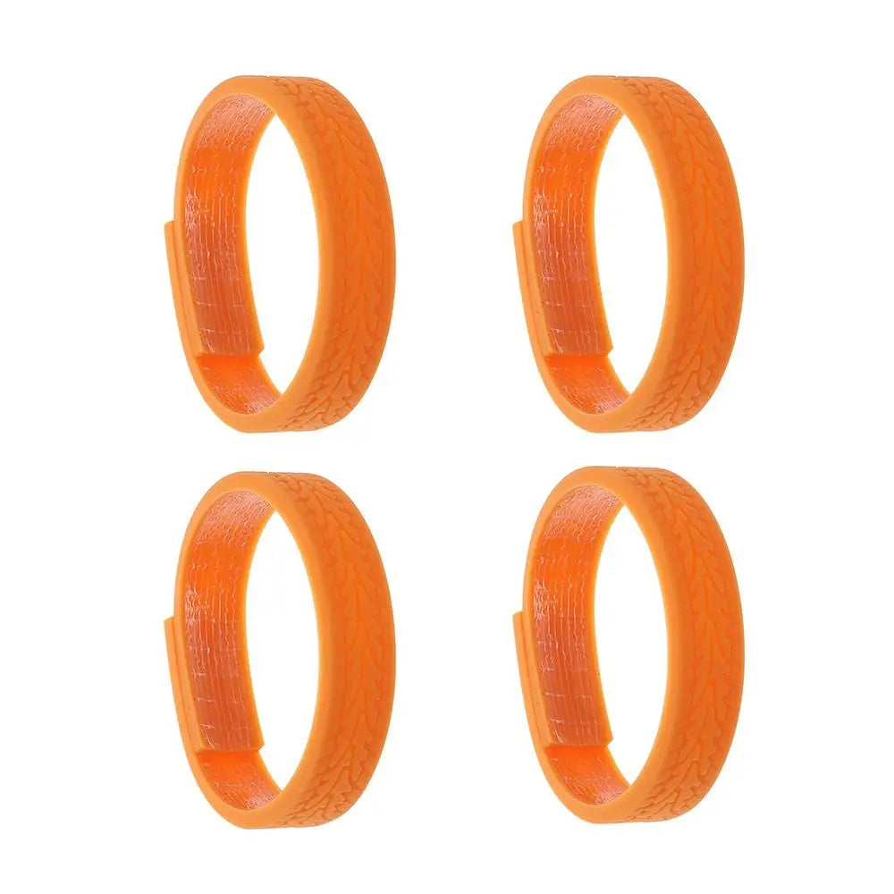 4-Pack Silicone Luggage Wheel Covers – Silent Caster Protectors Luggage Wheel Covers Axl orange