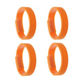 4-Pack Silicone Luggage Wheel Covers – Silent Caster Protectors Luggage Wheel Covers Axl orange