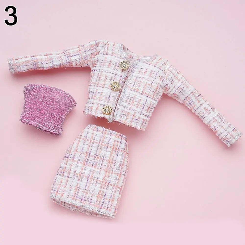 1/6 Doll Winter Outfit – Elegant Coat & Skirt Set for 29–32cm Doll Clothing Set Axl 3