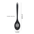 8-Piece Black Silicone Kitchen Utensil Set – Spoons & Spatulas Silicone Utensil Set Axl Slotted Spoon-Black