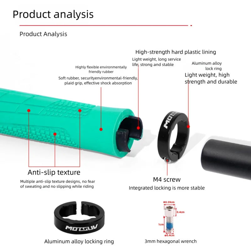 Lock-On Bike Grips – Anti-Slip MTB & Folding Bike Handlebar Grips Bike Handlebar Grips Axl