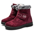HAJINK Women's Faux Fur Ankle Snow Boots – Warm Winter Booties Women's Ankle Boots Axl wine red 42