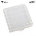 4-Battery Holder Case – AA AAA 14500 10440 Hard Plastic Box Battery Storage Case Axl White 1pc
