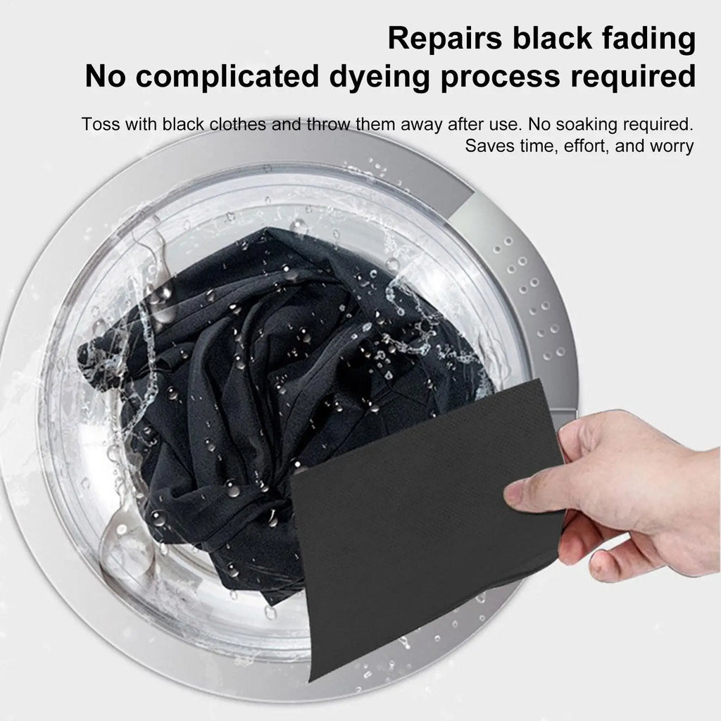 Black Dye Laundry Sheets 15-Pack – Fabric Color Restorer Fabric Dye Sheets Axl
