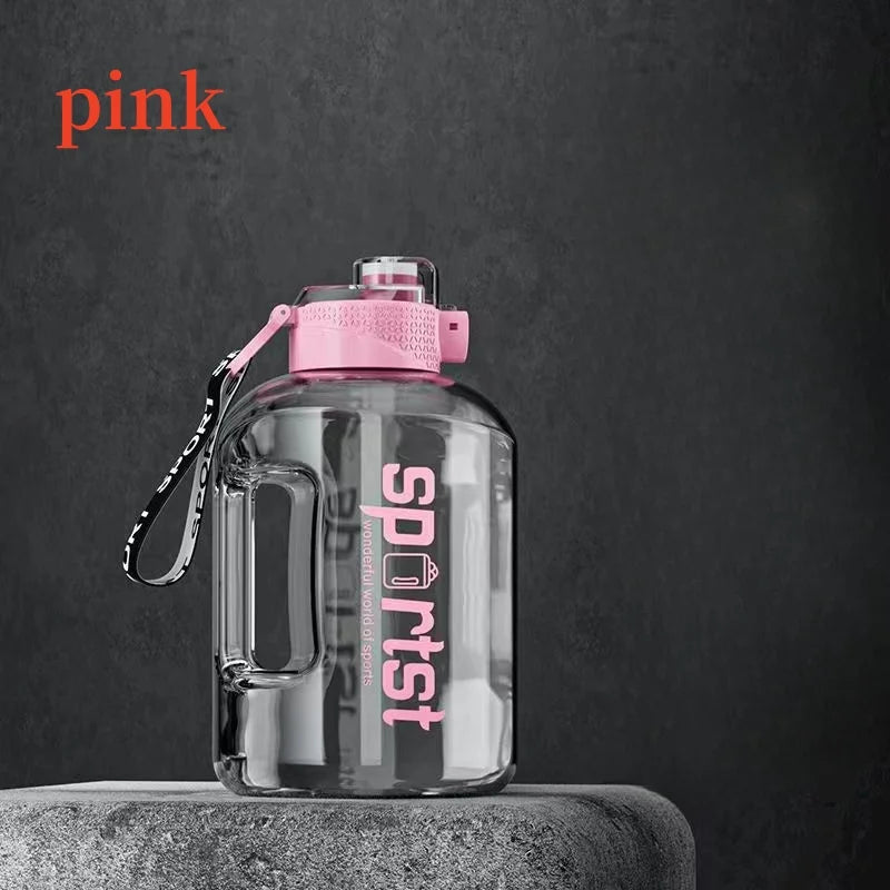 Large Capacity Sports Water Bottle with Straw – 2.7L / 1.7L Sports Water Bottle Axl Pink 1.7L