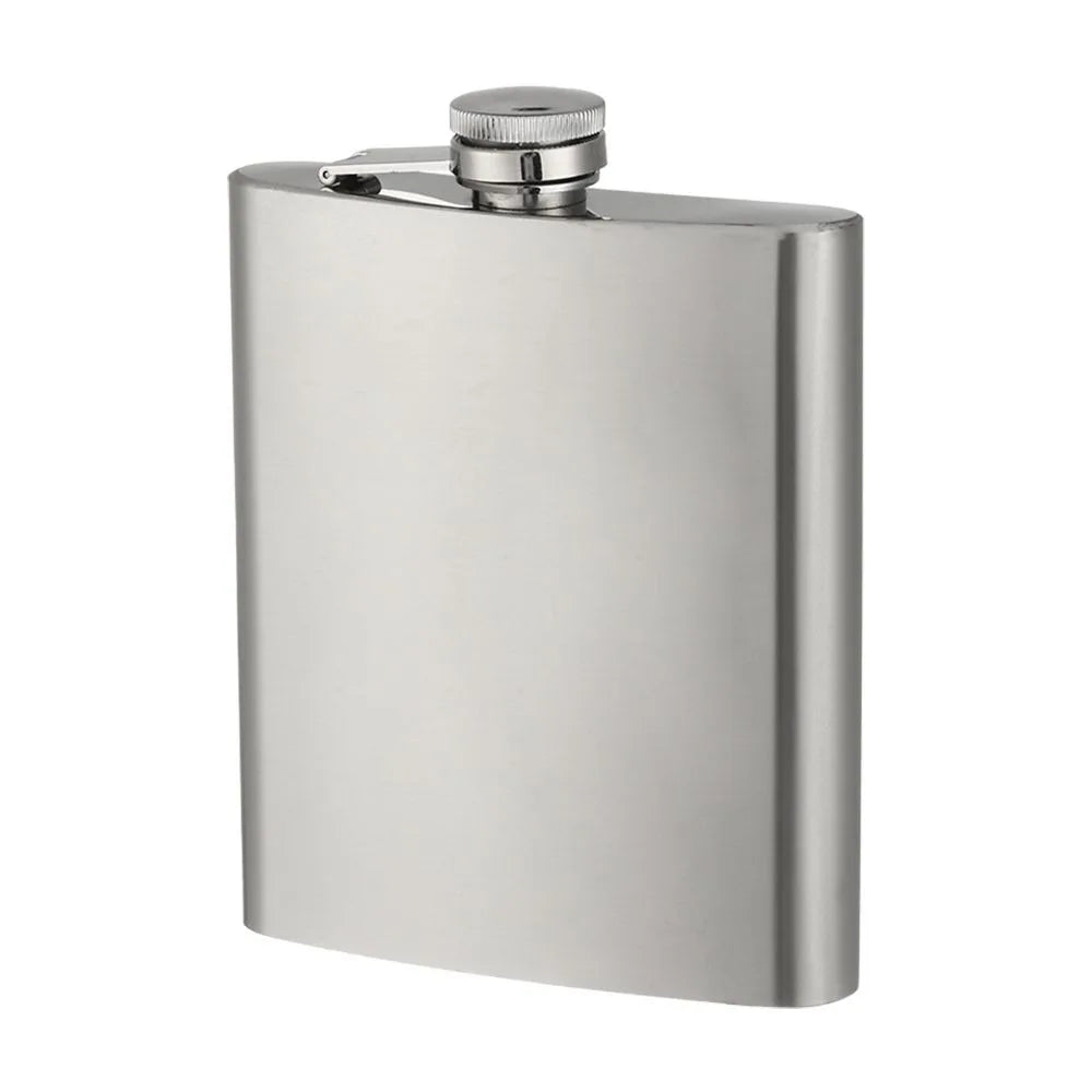 Stainless Steel Hip Flask – Leakproof Portable Whisky Flask Hip Flask Axl 18oz (500ml)-Silver