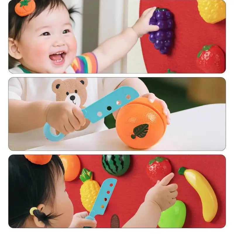 Felt Board Fruit Cutting Wall Sticker – Kids Educational Toy Educational Felt Toy Axl