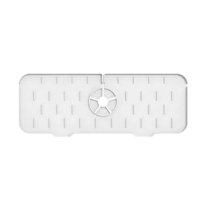 Silicone Faucet Mat – Sink Splash Guard & Countertop Draining Pad Silicone Sink Mat Axl White