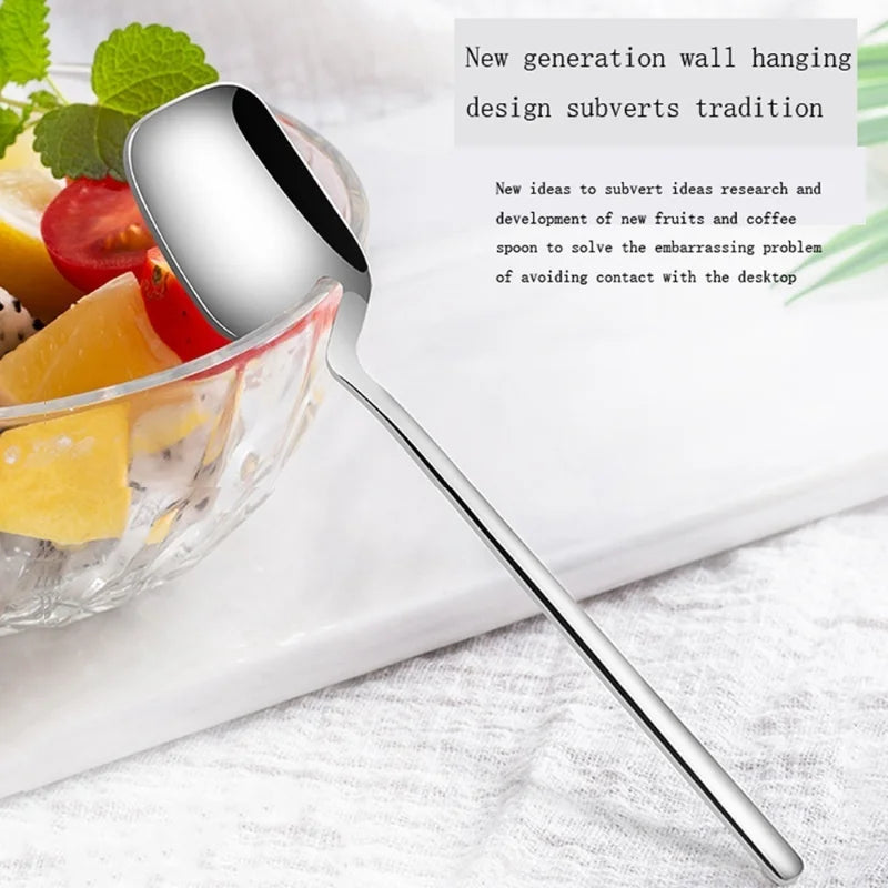 Long Handle Stainless Steel Dessert Spoon | Coffee & Ice Cream Dessert Spoon Axl