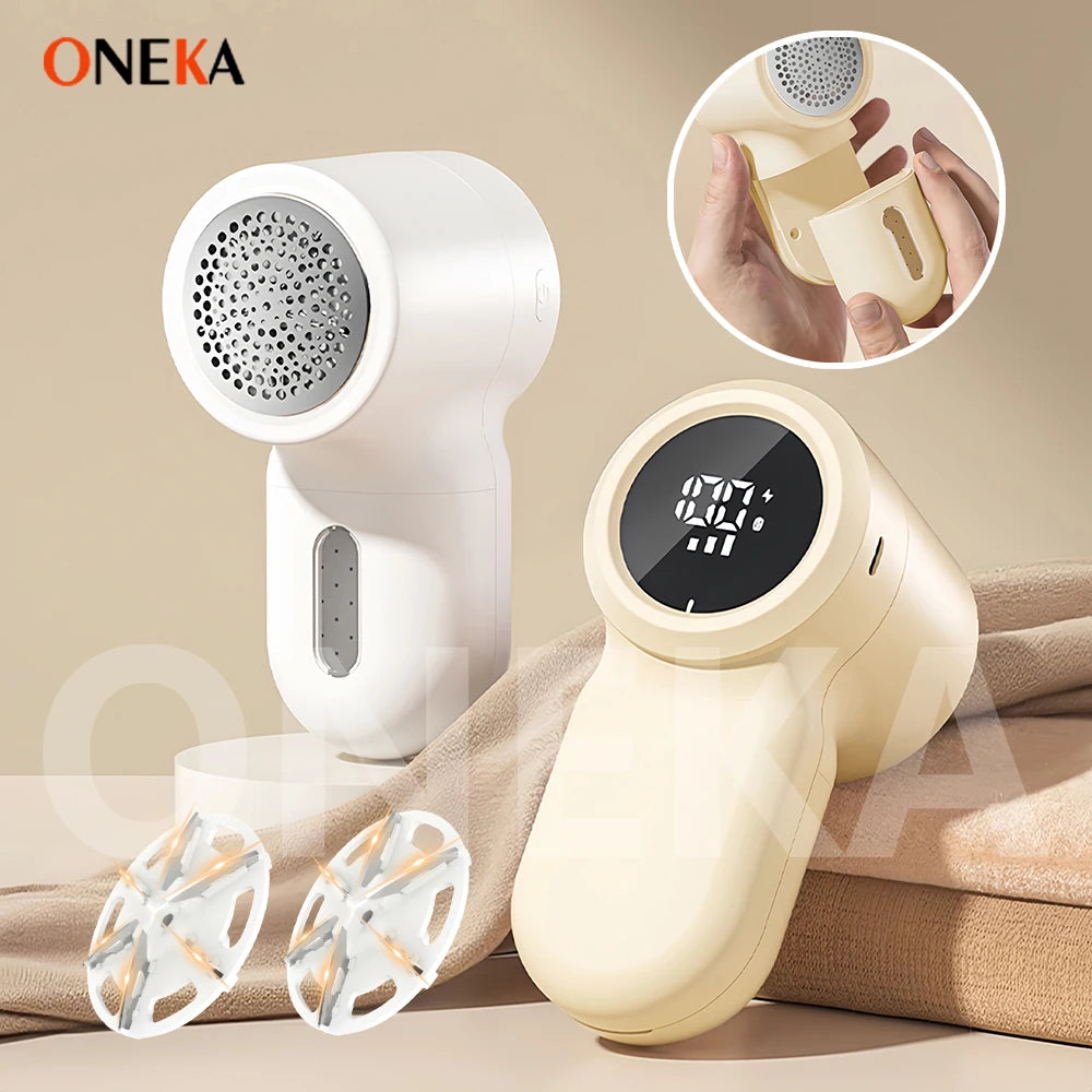 ONEKA LED Fabric Shaver & Lint Remover – Rechargeable Defuzzer Fabric Lint Shaver Axl