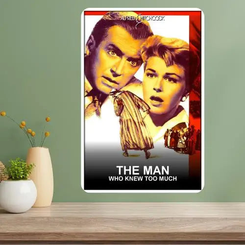 The Man Who Knew Too Much Classic Movie Metal Poster Sign Metal Poster Sign Axl aluminum sign aluminum 40x30cm