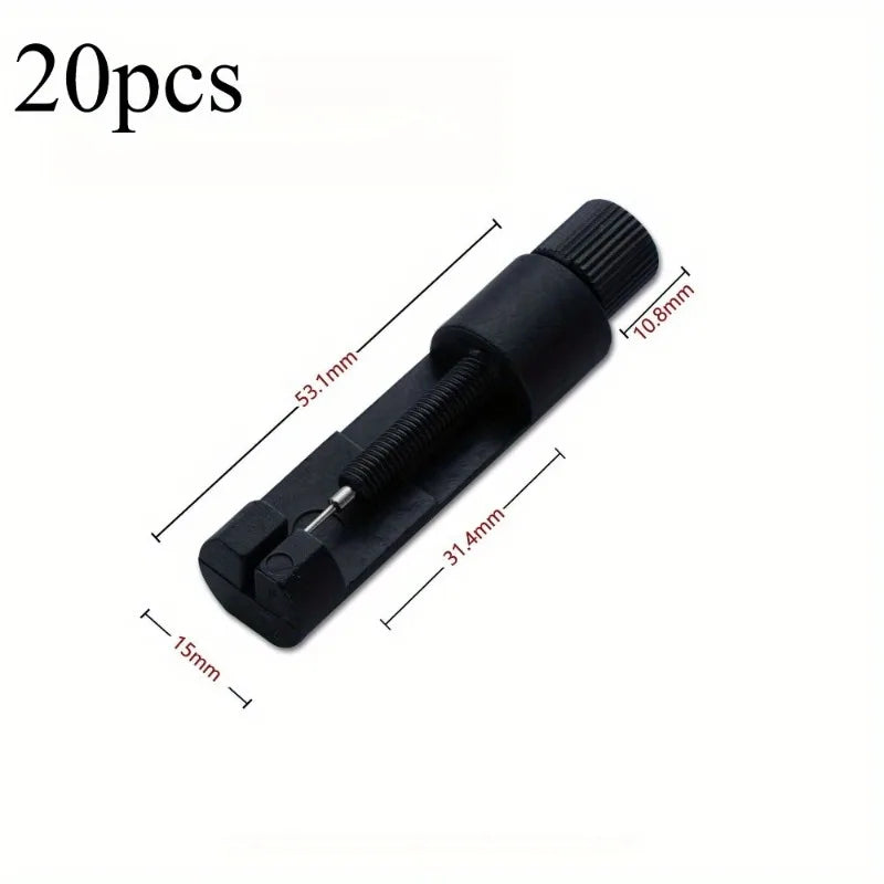 20 Pcs Plastic Watch Band Link Remover & Repair Tool Kit Watch Repair Tool Kit Axl black