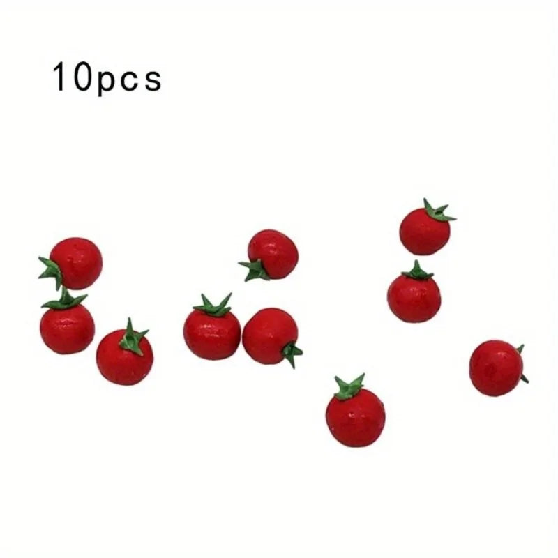 10 Pcs 1:12 Miniature Resin Tomatoes – Dollhouse Food Decor Dollhouse Miniature Axl