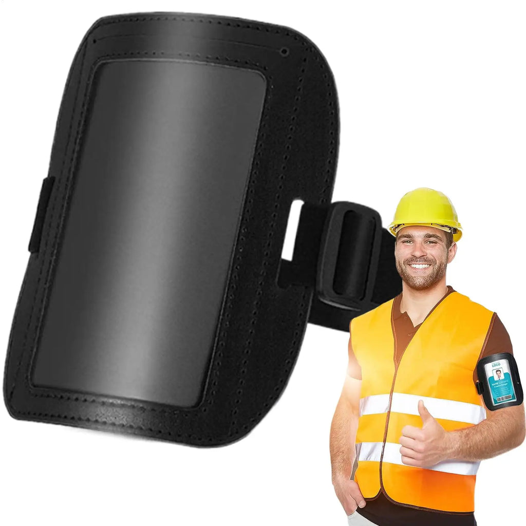 Black PU Elastic Badge Armband – Adjustable Card Sleeve Badge Armband Holder Axl Other