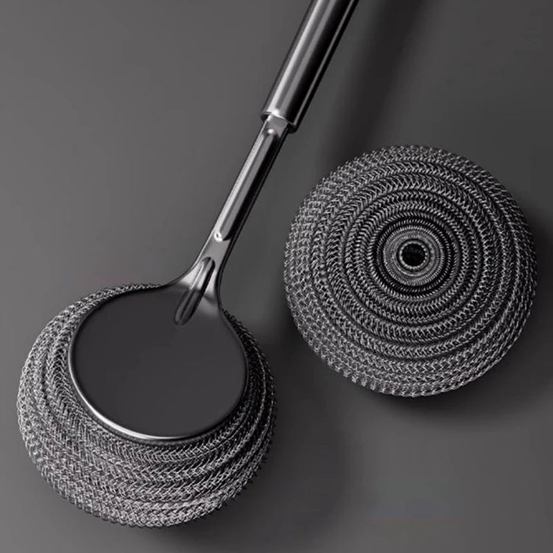 Long Handle Stainless Steel Pot Brush – Kitchen Scrub Scourer Kitchen Cleaning Brush Axl