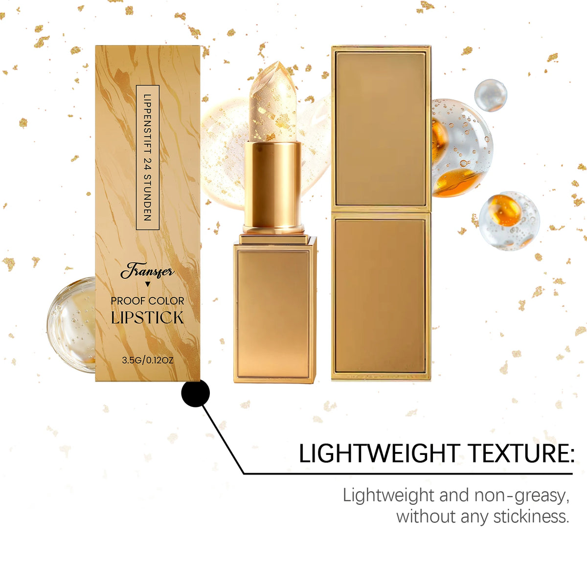 PH Reactive Color Changing Lipstick – Gold Flecks Lip Balm PH Reactive Lip Balm Axl